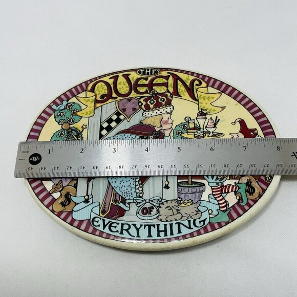 Mary Engelbreit Queen Plaque Sign Santa Barbara Women Display Shelf Desk Oval - Picture 3 of 12